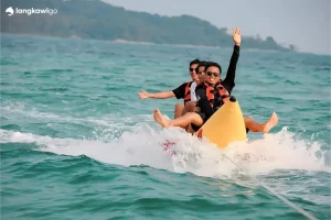 Banana boat ride at Langkawi beach